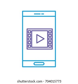 smartphone with media player isolated icon