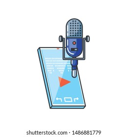 smartphone with media player and microphone technology