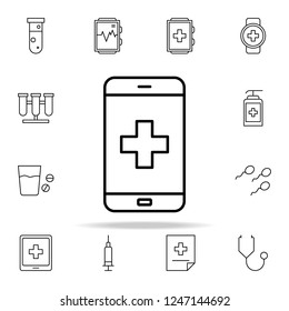smartphone medical icon. Medical icons universal set for web and mobile