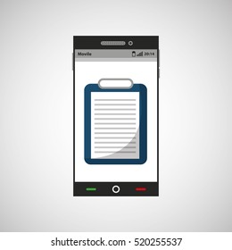 smartphone medicine list report application icon vector illustration eps 10