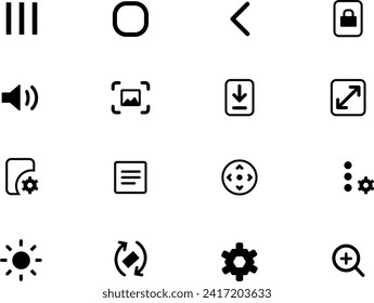 smartphone menu icon ui ux. line style used for mobile web