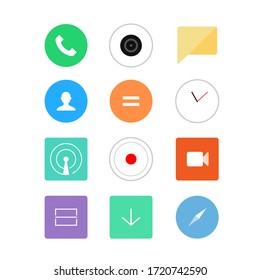 Smartphone menu icon vector flat design