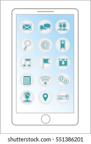 smartphone menu icons vector file