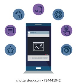 smartphone with menu settings