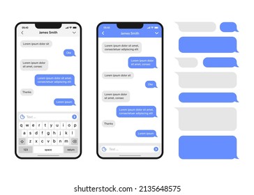 Smartphone message with chat bubble