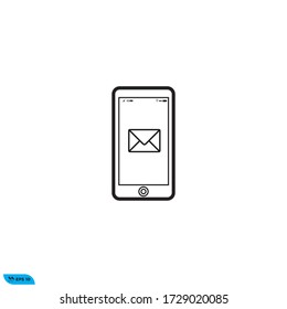 plantilla vectorial de diseño de iconos de mensajes de smartphone