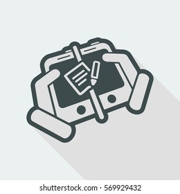 Smartphone message - long shadow icon