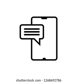 Smartphone message vector illustration