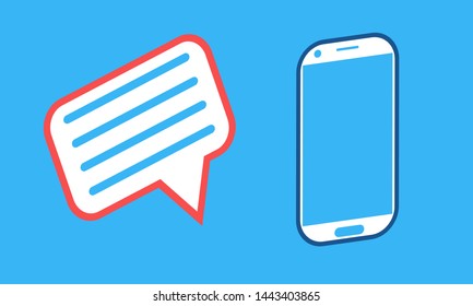 Smartphone Messages 3D Technology Communication Information