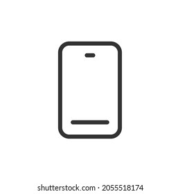 Smartphone minimal line icon. Web stroke symbol design. Smartphone sign isolated on a white background. Premium line icon.