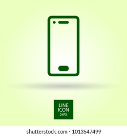 Smartphone minimal vector icon. Phone flat line icon for websites and mobile minimalistic flat design.
