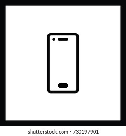 Smartphone minimal vector icon. Phone flat line icon for websites and mobile minimalistic flat design.
