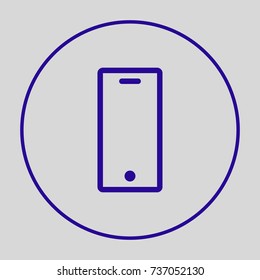 Smartphone minimal vector icon. Phone flat line icon for websites and mobile minimalistic flat design.