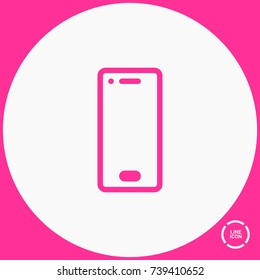 Smartphone minimal vector icon. Phone flat line icon for websites and mobile minimalistic flat design.