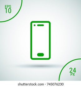 Smartphone minimal vector icon. Phone flat line icon for websites and mobile minimalistic flat design.