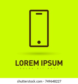 Smartphone minimal vector icon. Phone flat line icon for websites and mobile minimalistic flat design.