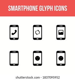 Conjunto de iconos de vectores de aplicaciones móviles y Smartphone