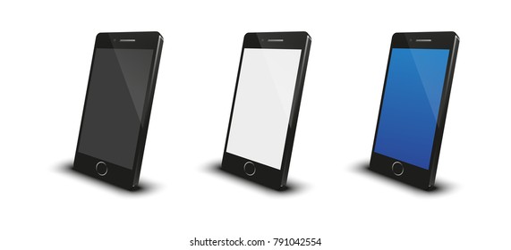 Smartphone mobile blank screen vectors illustration