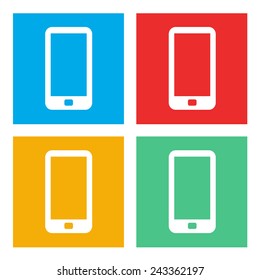 Smartphone Mobile Cellular Phone Modern Communication Vector Concept