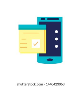 smartphone mobile device with checklist