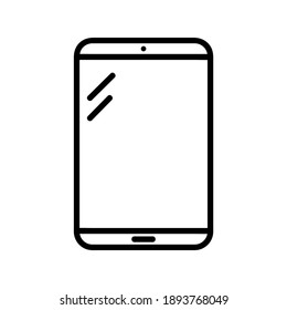 smartphone or mobile device icon. Isolated on white background. Simple flat vector. Eps10 symbol