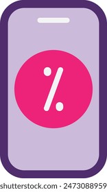 Smartphone-Mobilgerätsymbol Vektorgrafik flache Abbildung