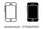 Smartphone and Mobile Device Icons in Line and Solid Styles
