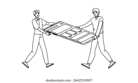 smartphone mobile first vector. travel hand, man business, boat vacation smartphone mobile first character. people black line pencil drawing illustration