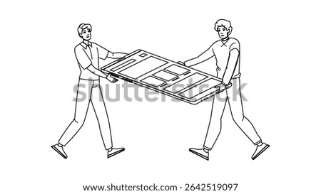 smartphone mobile first vector. travel hand, man business, boat vacation smartphone mobile first character. people black line pencil drawing illustration