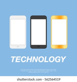 Smartphone mobile Flat vector illustration EPS 10