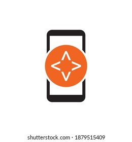 Smartphone mobile game logo design vector template
