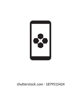 Smartphone mobile game logo design vector template