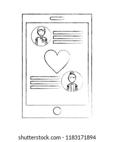 smartphone mobile love romantic chat