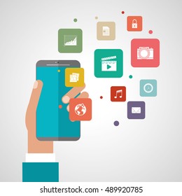 Smartphone mobile and media app design