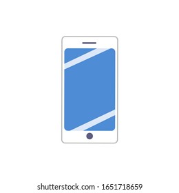 Smartphone, mobile on white background. Vector illustration in trendy flat style. EPS 10.
