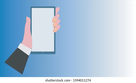 Smartphone, mobile and on-screen scan app Modern applications Graphic elements, with blank screen. flat design, illustration