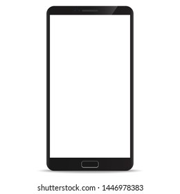 Smartphone or mobile phone with a blank screen icon for design mockup user interface or mobile responsive design of web site isolated on white background. Vector illustration