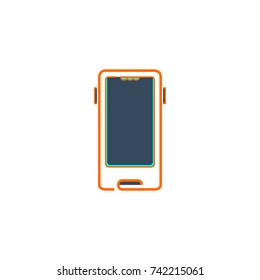 Smartphone, Mobile Phone, Cell Phone Thin Line Vector Icon. Flat Icon Isolated on the White Background. Vector, Illustration