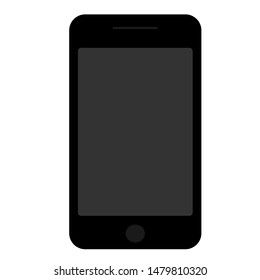 Smartphone, mobile phone smartphone device gadget. telephone icon with blank touch screen isolated on white background - vector.