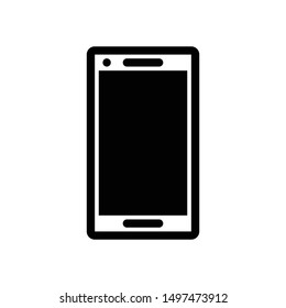 Smartphone, Mobile phone flat icon style isolated on white background.