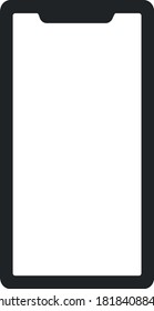 Smartphone / mobile phone  flat vector icon for apps and websites