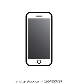 Teléfono inteligente. Icono de teléfono móvil, signo de arte vectorial