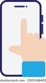 Smartphone Mobile Phone Icon Vector Flat Illustration