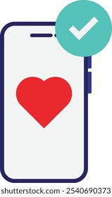 Smartphone Mobile Phone Icon Vetor Ilustração plana