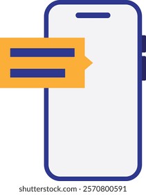 Smartphone Mobile Phone Icon Vector Flat Illustration