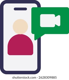 Smartphone Mobile Phone Icon Vector Flat Illustration