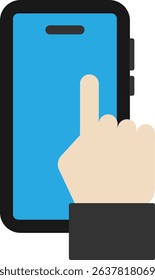 Smartphone Mobile Phone Icon Vector Flat Illustration
