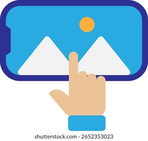 Smartphone Mobile Phone Icon Vetor Ilustração plana