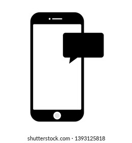 Smartphone, mobile phone, iPhone on white background icon-vector