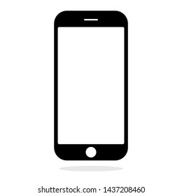 Smartphone, mobile phone, iPhone on white background icon-vector